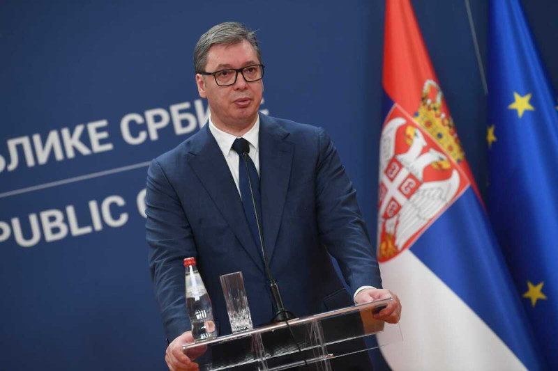 塞爾維亞總統武契奇和幾位北約領導人預測，北約和俄羅斯將在歐洲爆發全面衝突，北約將全面參與烏俄戰爭。   圖：翻攝自臉書「Aleksandar Vučić」