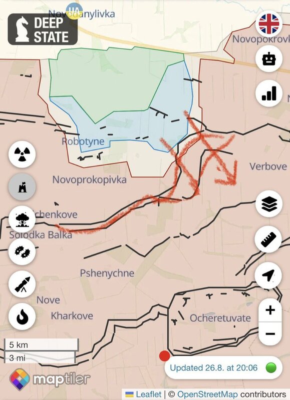 烏軍在韋爾博韋作戰的地圖。   圖 : 翻攝自 Visegrád 24  X 帳號 