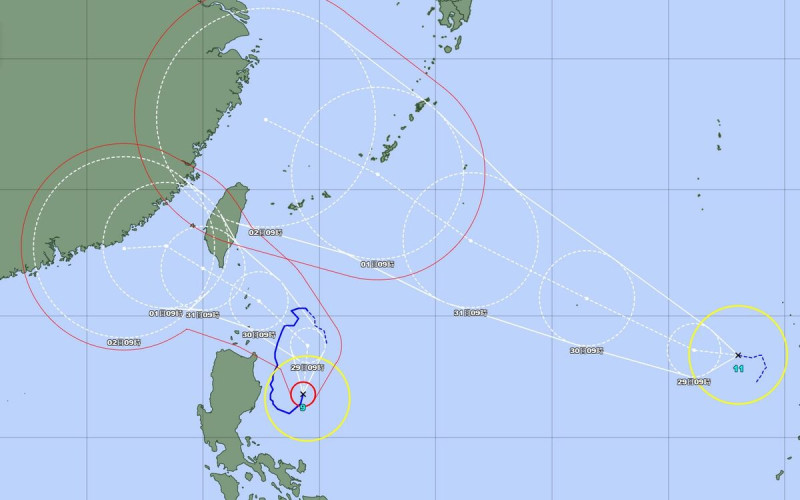 第11號颱風海葵預估後期會是一個偏大型的颱風，目前的走向是朝琉球群島前進。   圖：取自台灣颱風論壇