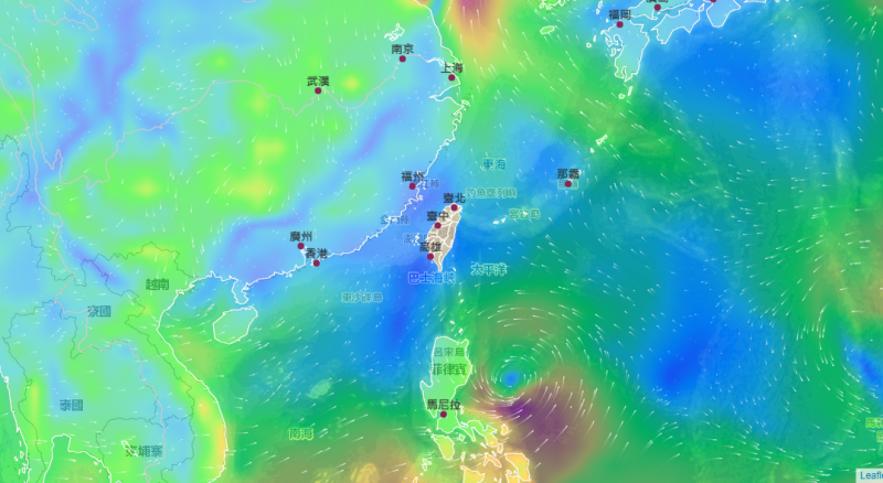 環境部也表示，由於蘇拉是從東南方的海域靠近，研判颱風期間台中市等中部地區因位於背風側，加上下沉氣流影響，整體擴散條件不佳。   圖：取自空氣品質監測網