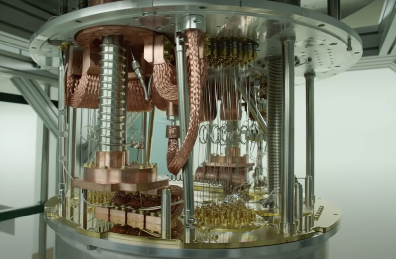 IBM 旗下的量子電腦研究室。   圖：翻攝自YouTube／IBM