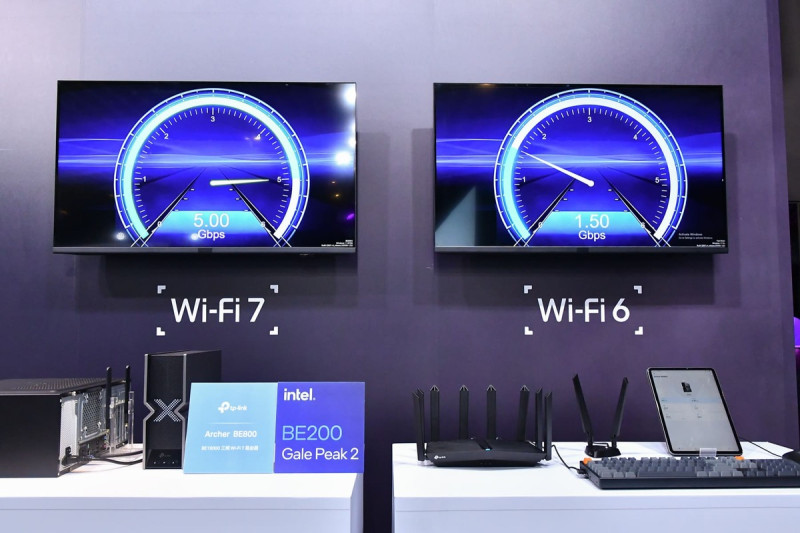 英特爾與TP-Link合作，透過雙方頂尖的Wi-Fi 7產品，完整發揮 Wi-Fi 7的性能，實測出比Wi-Fi 6快4倍的速度   圖：TP-Link/提供