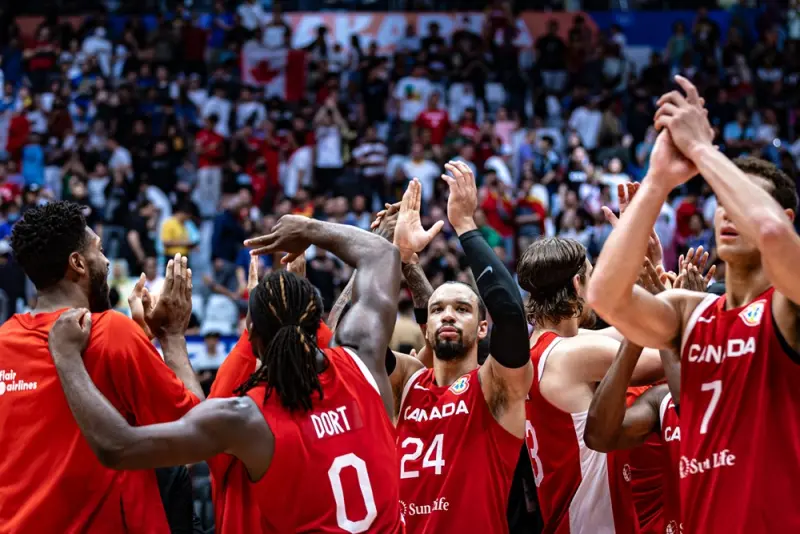 加拿大擊敗西班牙晉級八強，也確定拿下巴黎奧運門票。   圖／取自FIBA