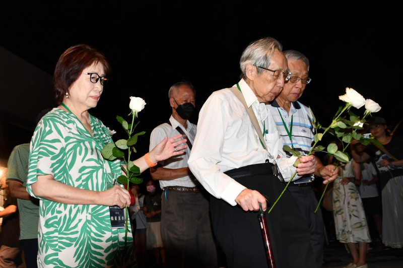 2023年7月2日蔡焜霖前輩參加紀念陳文成博士42周年在台灣大學的活動，這是他最後一次參加陳文成基金會的活動。   圖：邱萬興提供