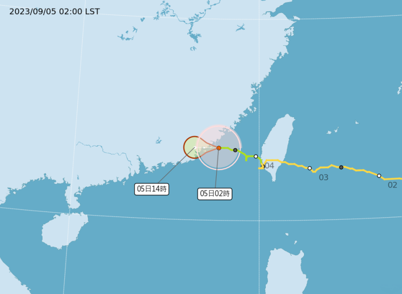 中央氣象局在今日8時30分解除海上颱風警報，不過雖然颱風遠離，3縣市仍持續發布豪雨特報。   圖：翻攝自中央氣象局官網