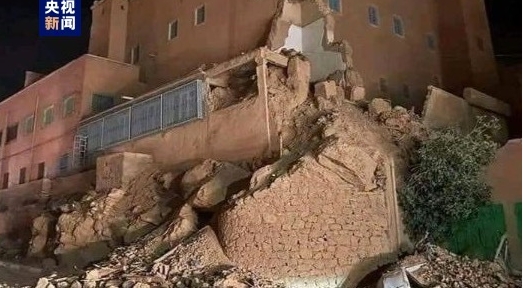 摩洛哥強震，造成至少632人死亡。'   圖 : 翻攝自央視新聞