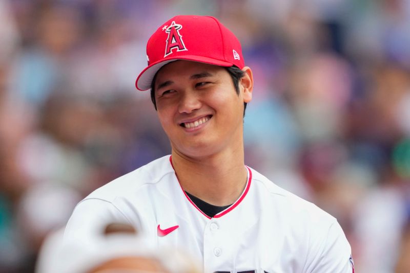 大谷翔平入圍《People》最性感男人票選，有望成為繼貝克漢之後第2位奪獎的運動員。   圖／美聯社／達志影像