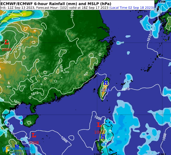 吳聖宇特別指出，下週四、週五北邊的大陸地面高壓東移，前緣有機會帶來東北風影響台灣。   圖：翻攝自天氣風險公司吳聖宇臉書