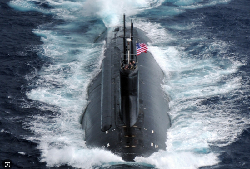 美軍海狼級核動力攻擊潛艇。(示意圖)   圖 : 翻攝自維基百科