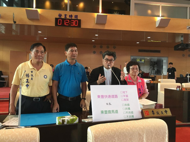 東豐自行車道綠廊議題2日再成台中市議會焦點。   圖：台中市議會國民黨團提供