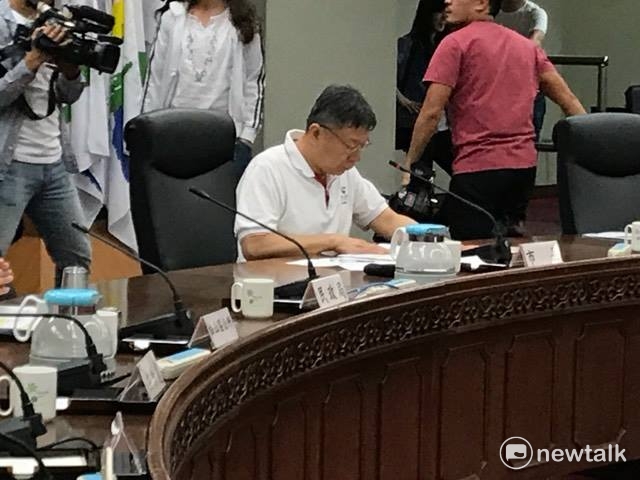 台北市長柯文哲今（7）日上午出席市長與里長市政座談會。   圖：周煊惠/攝