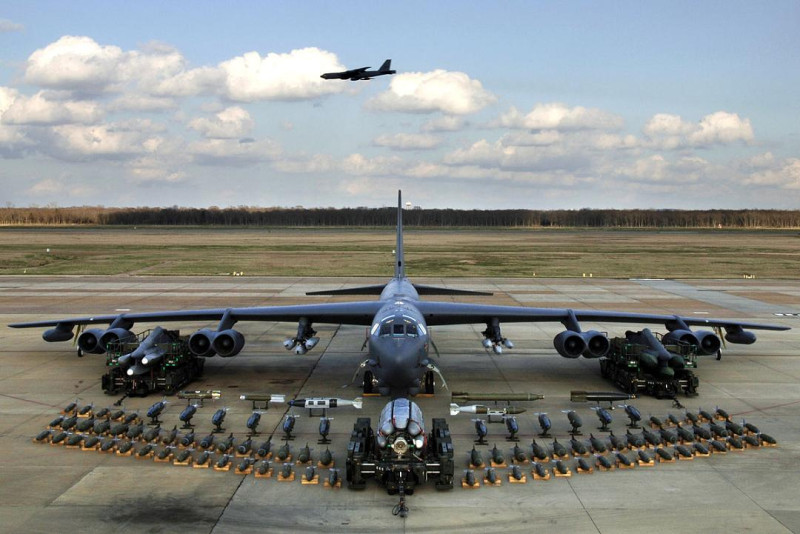 美軍B-52轟炸機出現在俄羅斯邊境，引發俄羅斯不悅。   圖:翻攝自維基百科