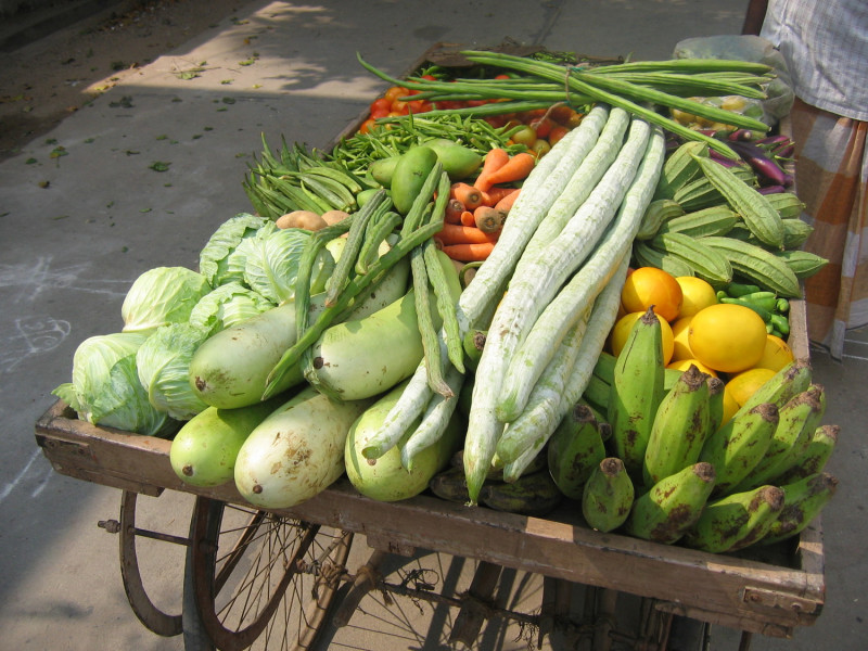 蔬菜受到豪雨影響而上漲，較5月大漲30.35%。   圖：翻攝維基百科