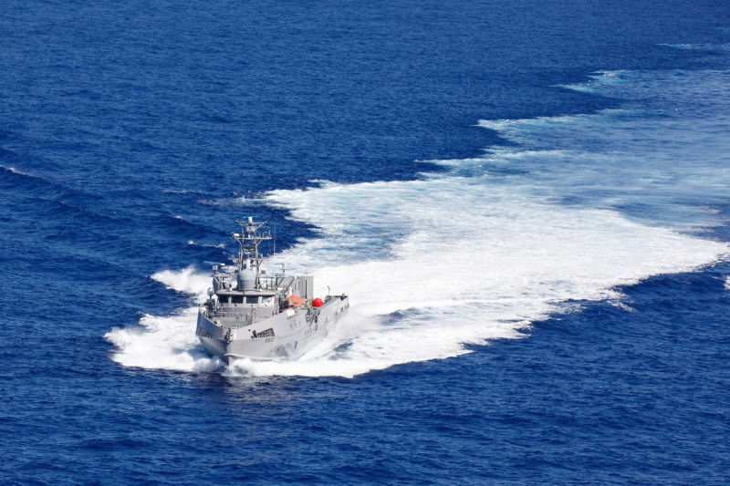 美國海軍「水手號」於太平洋進行演習測試。   圖：翻攝自臉書／United States Pacific Fleet