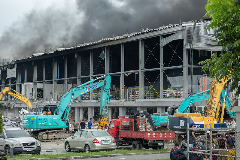 明揚屏東廠22日發生爆炸，造成嚴重死傷。   圖：取自總統府flickr