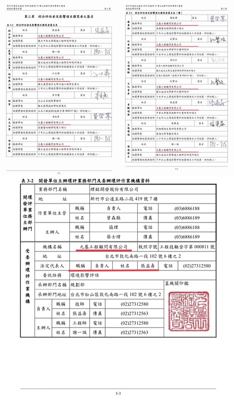 李正皓再爆，寡婦樓環評從「環境影響說明書」到「環境影響評估會議」都是開發商的「自己人」在處理。   圖：取自李正皓臉書