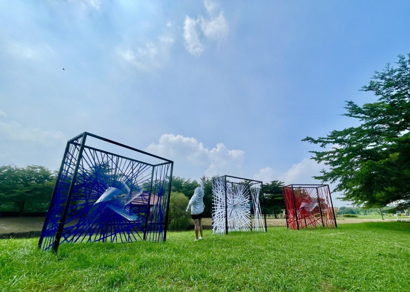 2023德元埤荷蘭村風車節的藝術造景「荷蘭風」。   圖：台南市政府觀光旅遊局／提供