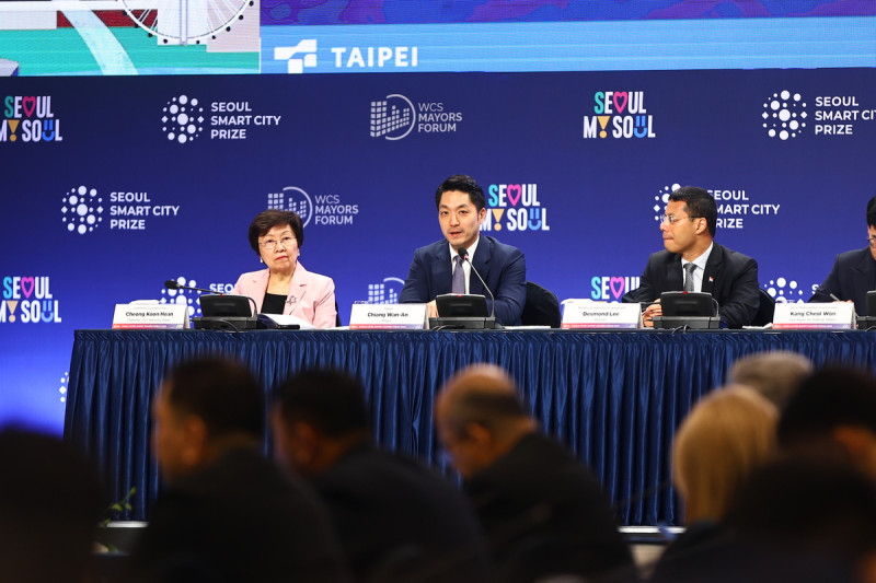 台北市長蔣萬安赴韓國首爾出席「世界城市高峰會市長論壇」。   圖：台北市政府 / 提供