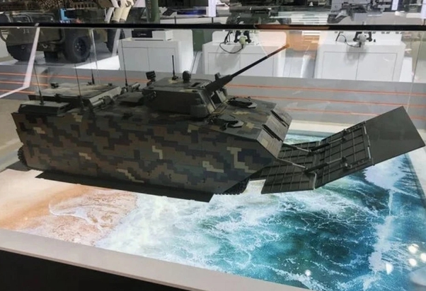 韓國海軍陸戰隊的一輛 KAAV-II 型兩棲戰車模型。   圖 : 翻攝自騰訊網/浩外同學