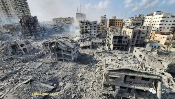 巴勒斯坦的許多地區都遭到以色列猛烈砲轟，成為一片廢墟，死傷慘重。   圖 : 翻攝自勝研集