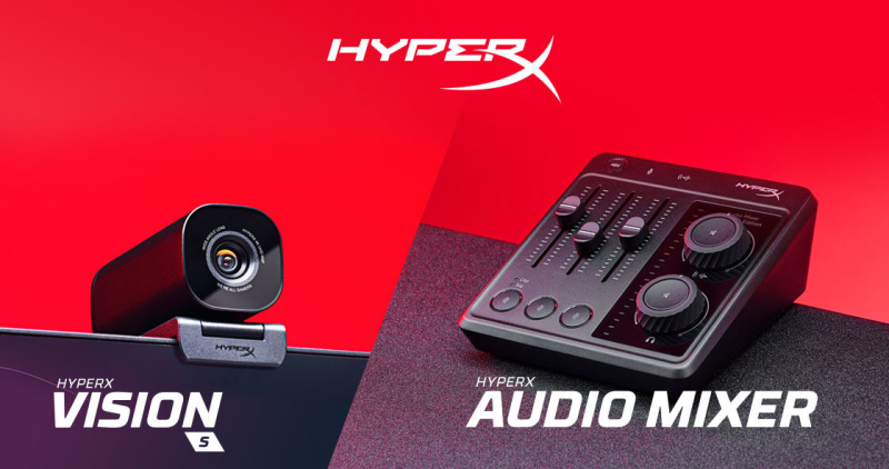 新聞照片1_HyperX 推品牌首款Vision S網路攝影機 同步發表Mixer音訊混音器.png   圖：HyperX /提供