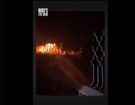 飛彈襲擊阿赫利阿拉伯醫院而發生爆炸。   圖 : 翻攝自影片