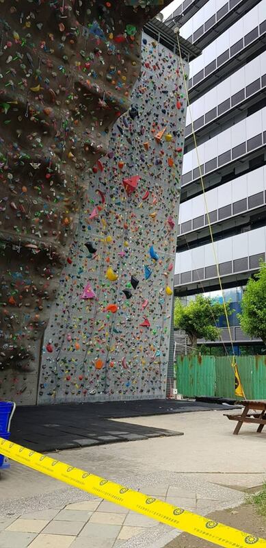 蘇姓女子109年間於台北市內湖運動中心攀岩場內攀岩，不慎從高處墜落身亡   圖：台北市體育局提供