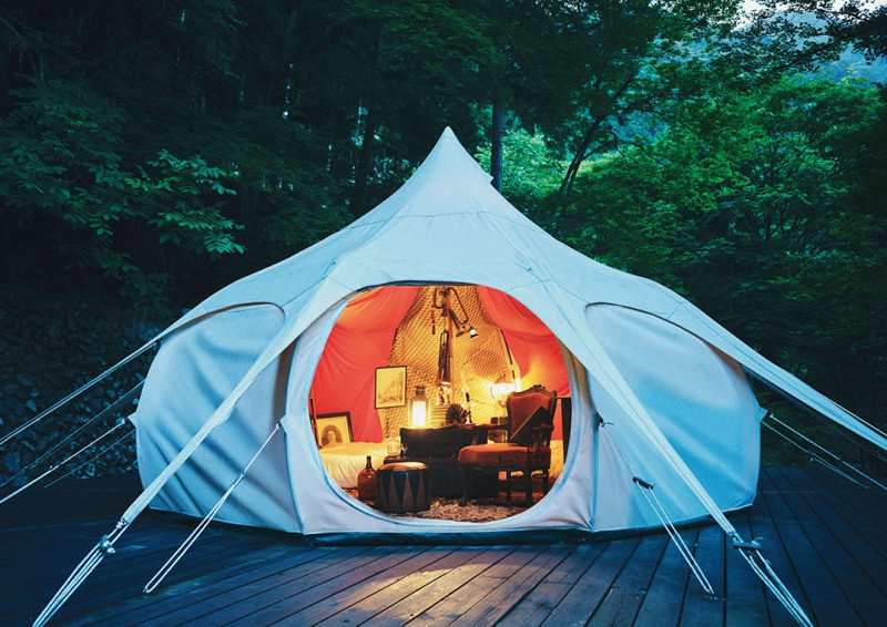 在多摩地區享受一趟奢華露營，感受沉浸大自然與露營之樂。   圖：ⒸTCVB／提供