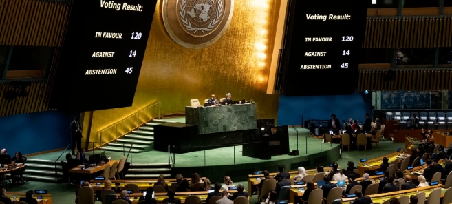 聯合國就以巴戰爭召開緊急大會，並通過停戰決議。   圖 : 翻攝自聯合國官網