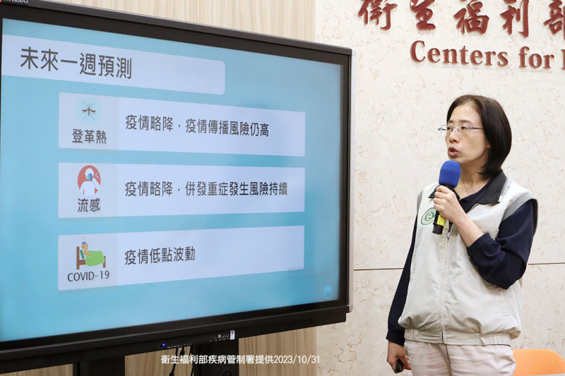 疾病管制署副主任李佳琳正說明國內新冠疫情。   圖：疾管署／提供