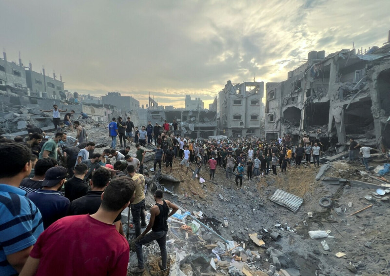  以色列轟炸加薩難民營，造成多人傷亡。 圖：達志影像/路透社 