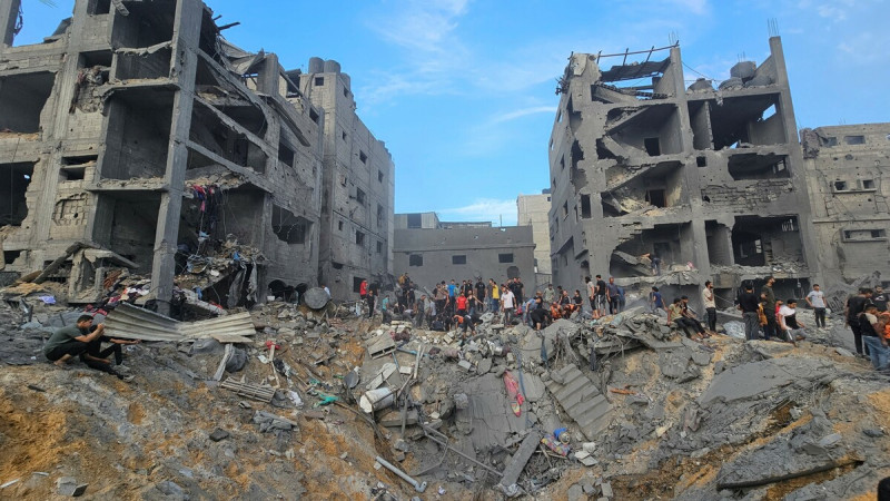 以巴開戰後，加薩已成一片廢墟。   圖：達志影像/路透社（資料照）