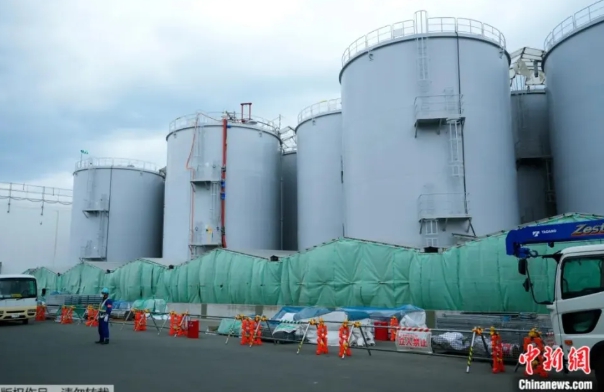 日本福島的核汙水儲存槽。   圖 : 翻攝自中新網