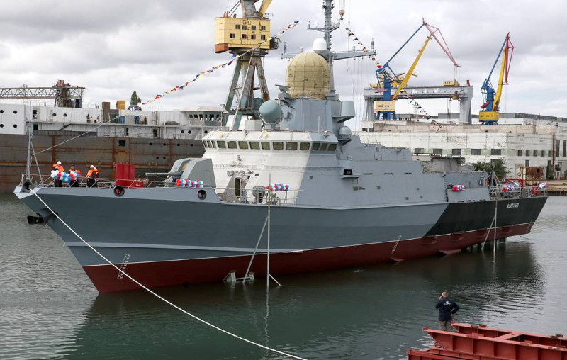 「阿斯科爾德」（Askold）護衛艦，是俄羅斯最現代化的「口徑」巡航導彈航母之一，又被稱為一艘從未參加過戰鬥行動的軍艦。   圖：翻攝自X帳號@GlasnostGone