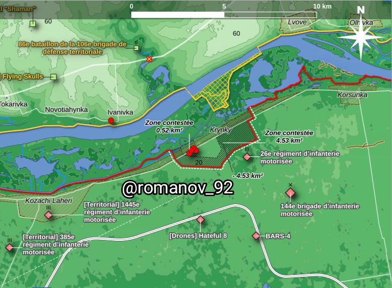 俄軍分散失去聯繫後，砲兵在 Telegram 頻道上找到一張地圖。但砲兵因為把烏克蘭陣地與俄軍陣地搞混，而對俄軍發動砲擊。   圖：翻攝自 PStyleOne1 X（前推特）帳號