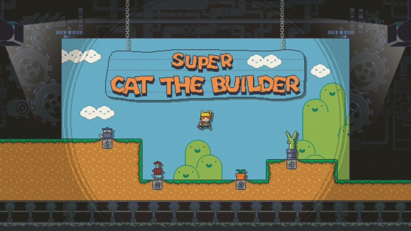 《超級建築師貓》是一款帶有黑色幽默風格的2D 平台解謎遊戲，作品將於2024年登場。   圖：創夢市集／提供