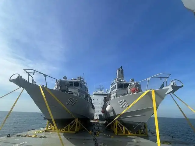 以色列近期向菲律賓交付了 2 艘新的「阿塞羅」級快速攻擊艇。   圖：翻攝自蔣福偉