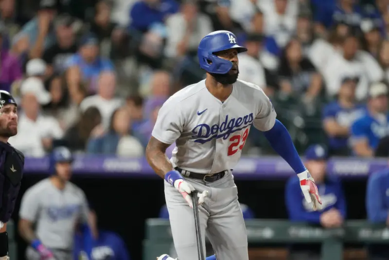 ▲Jason Heyward將以1年900萬美元（約2.8億台幣）重回洛杉磯道奇，並在2024年球季預計出任球隊一壘手與外野。（圖／取自美聯社／達志影像）   