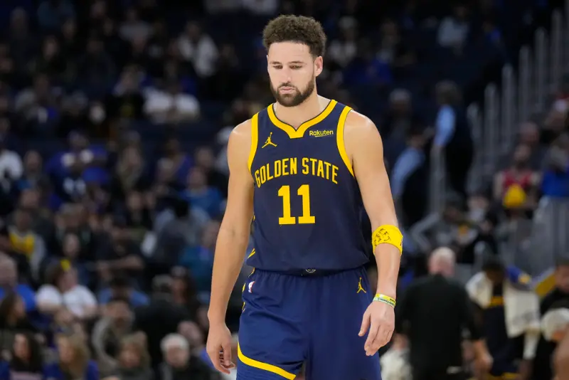 ▲金州勇士射手Klay Thompson本季狀態不佳，糟糕的出手選擇可能是導致他手感低迷的一個重要原因。（圖／美聯社／達志影像）   