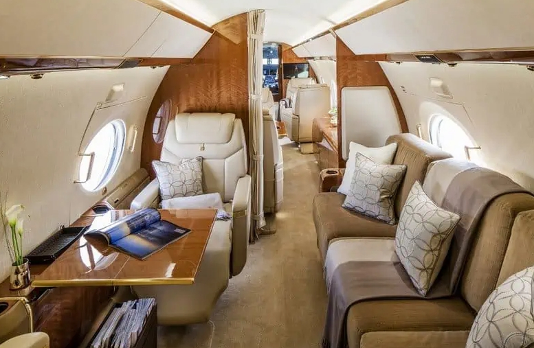 灣流G550私人飛機內部豪華裝潢。   圖 : 翻攝自AsiaCharterJets