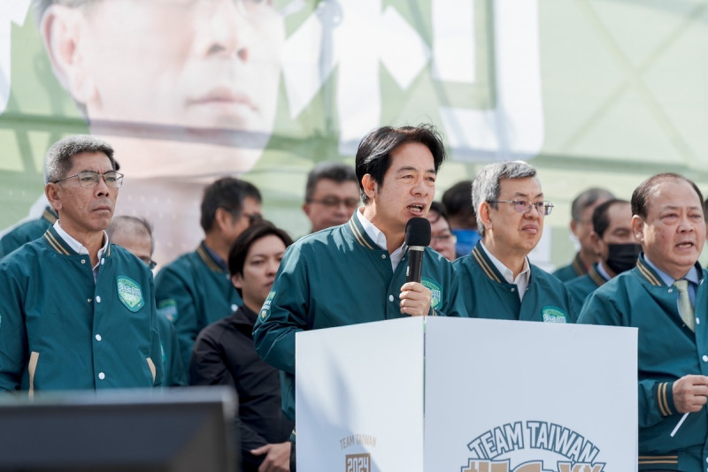 民進黨總統候選人賴清德出席2024澎湖縣總統立委聯合競選總部成立大會。   圖：賴清德競選辦公室/提供