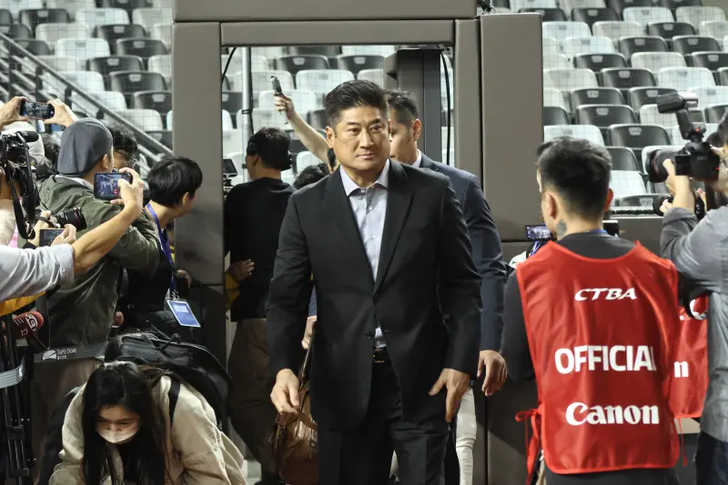 ▲中華棒協理事長辜仲諒，喊話中華隊一定要贏韓國。（圖／記者陳明中攝）   