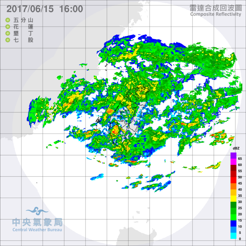 氣象專家吳德榮表示，今日至下週三「第二波」典型梅雨鋒在台灣附近南北徘徊，伴隨西南氣流，大氣不穩定，容易激發劇烈天氣並帶來大量降雨。   圖：翻攝自 中央氣象局