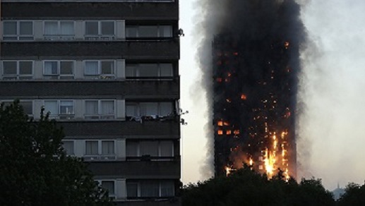 英國的一個媽媽在日前造成17人罹難的倫敦大火中，靠著各人的機智救了全家。   圖 : 達志影像/ 美聯社