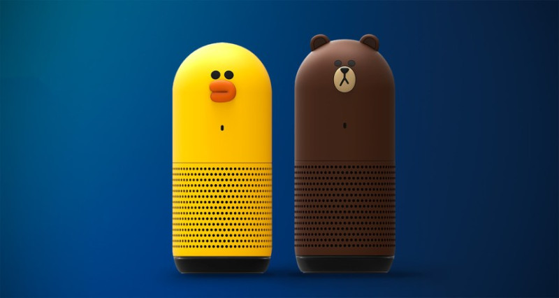 Line宣布推出以熊大、莎莉為外觀的智慧型喇叭Champ，並於今夏開放預購。   圖：翻攝自Sogo Tech