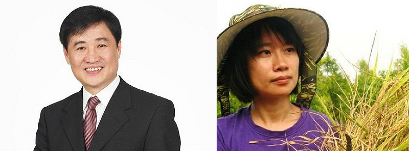 北農董事長、總經理內定由台北市副市長陳景峻（左）、作家吳音寧（右）出任。（合成照）   圖 : 擷自陳景峻臉書、齊東詩舍