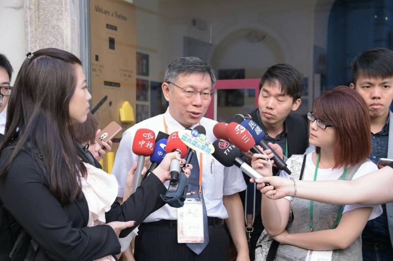 台北市長柯文哲原定與杜林市長會晤，卻臨時改由副市長代表。   圖 : 台北市政府/提供