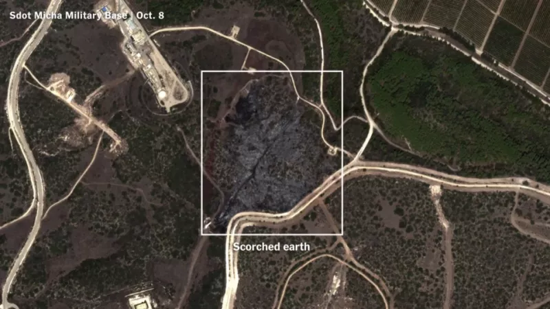 美國星球實驗室公司在10月8日拍攝的斯多特米哈軍事基地衛星圖像。   圖：翻攝自Planet labs