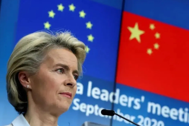 歐盟執委會主席馮德萊恩對中國及俄國採取強硬立場。(資料照片)   圖 : 翻攝自騰訊網/孫緒聞