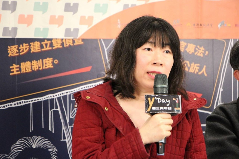 活動主持人國立台灣海洋大學法政學院教授江雅綺表示，符合真實與程序的正義，正是人們對司法改革的衷心期盼。   圖：Y’s Day「週三青年日」提供